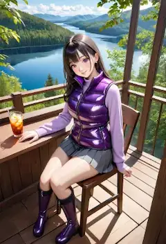 避暑地でアイスティー