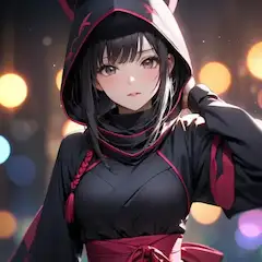 夜のくノ一少女