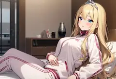 自室でくつろぐお姫様