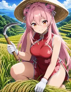 稲刈り