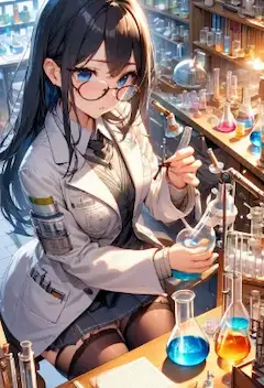 研究室に輝く青い未来の欠片