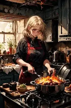 スーパーガールの休日：料理編