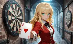 トランプ投げで勝負よ！