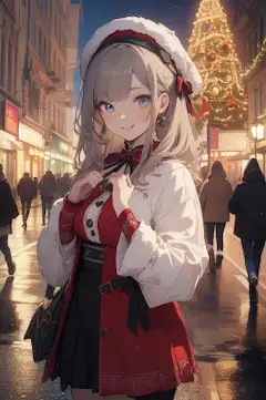 サンタコスの少女