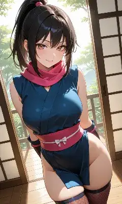 陽光に輝くくノ一