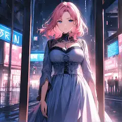ネオン街に現れた婚活さん