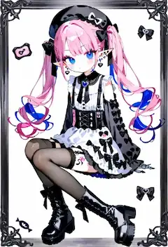 髪彩のねじれが、輪の中にふわりと跳ねるとき