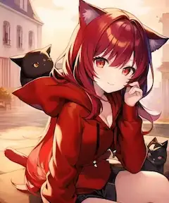 猫耳パーカー