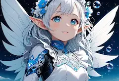 星空に舞う銀髪の妖精