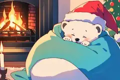 幸せそうな冬眠子グマ