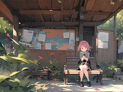 バス停で待ち合わせ