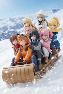 7人乗りのソリ（おま好きガールズ×ソリ）