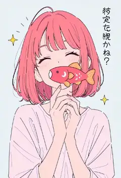 ピンク魚の誘惑、あなたも一口？