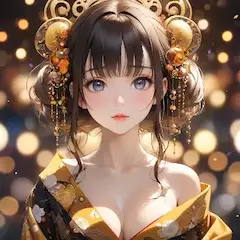 黄金の装飾を纏う美女