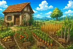 AIの餌を手描きした上で生成した画像　農家