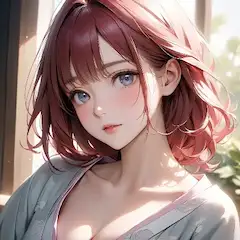 朝陽に輝く少女の微笑み