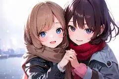 二人寄れば少し暖かい