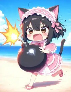 無人島からSOSニャ～(TOT)