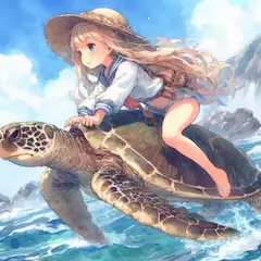 海亀と女の子