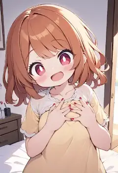 ネイルをした少女
