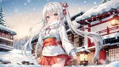 雪の神社で紡がれる冬の物語