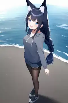 At beach