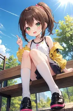 ハイソックス！ポニテちゃん♪