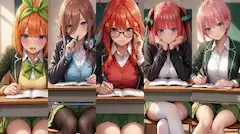 【五等分の花嫁】五つ子ちゃん「一緒に勉強」