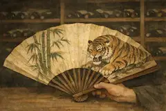 ワインセラーと扇