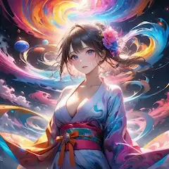 銀河に舞う浴衣の少女