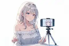 銀髪少女の秘密の配信タイム