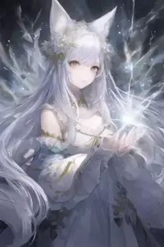 氷魔法使い狐耳ガールさん