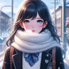 真冬の通学路