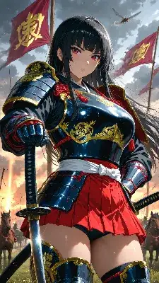 鬼旗のもと、紅眼の女将軍が剣を振るう
