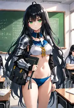 ビキニアーマーで登校してきた転校生