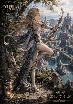 風翔の弓姫が守る天空の古城