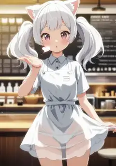 白猫の投げキス
