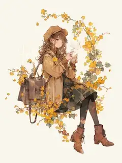 秋の花園で紡ぐティータイム。