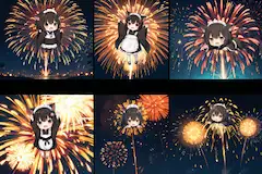夜空に花咲くヘタレにゃんこ🎇