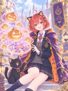 魔法が成功したニャ