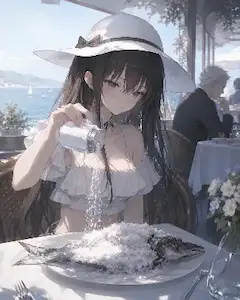 海辺のテラスで