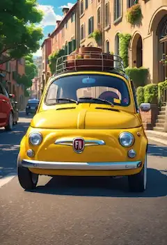 黄色いフィアットの旅立ち