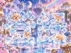 氷の文字に宿る春の小さな仲間たち
