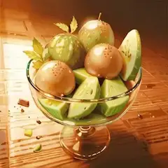 メロンと抹茶アイス