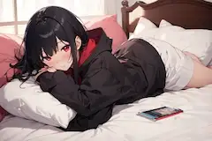 返事がこなくて拗ねる女の子