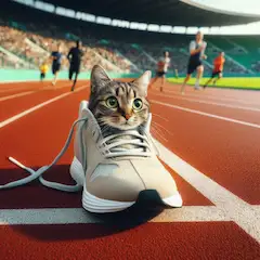 スニーカーをはいた猫