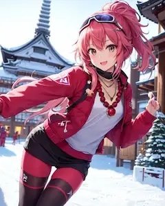 No.655 投稿作品3MIX お寺の数珠ガール✕スキー場の女の子✕カメラの女の子