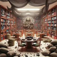 図書館で戦争