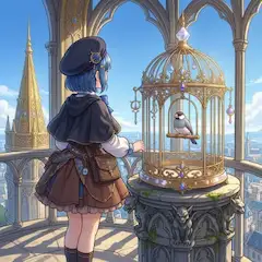 塔の少女と黄金の鳥籠