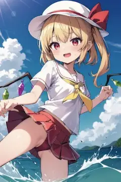 フランちゃんと、海！